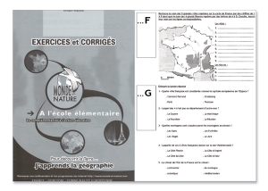 Cahier d'Exercices j'Apprends La Géographie Monde et Nature